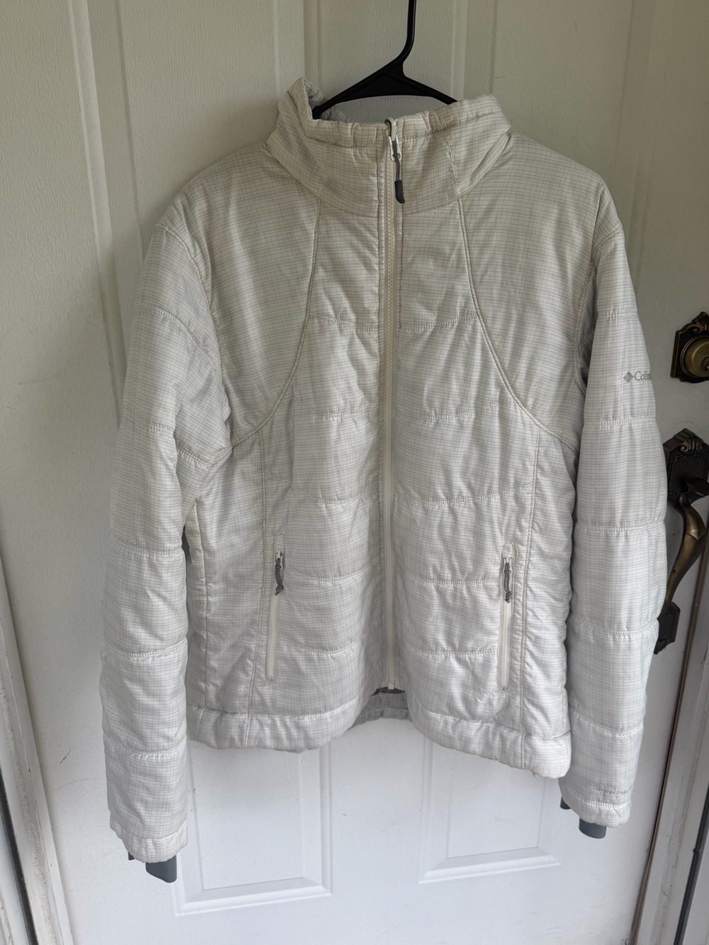 Columbia Omni-Heat Interchange Women XL White Puffer Winter Ski Jacket